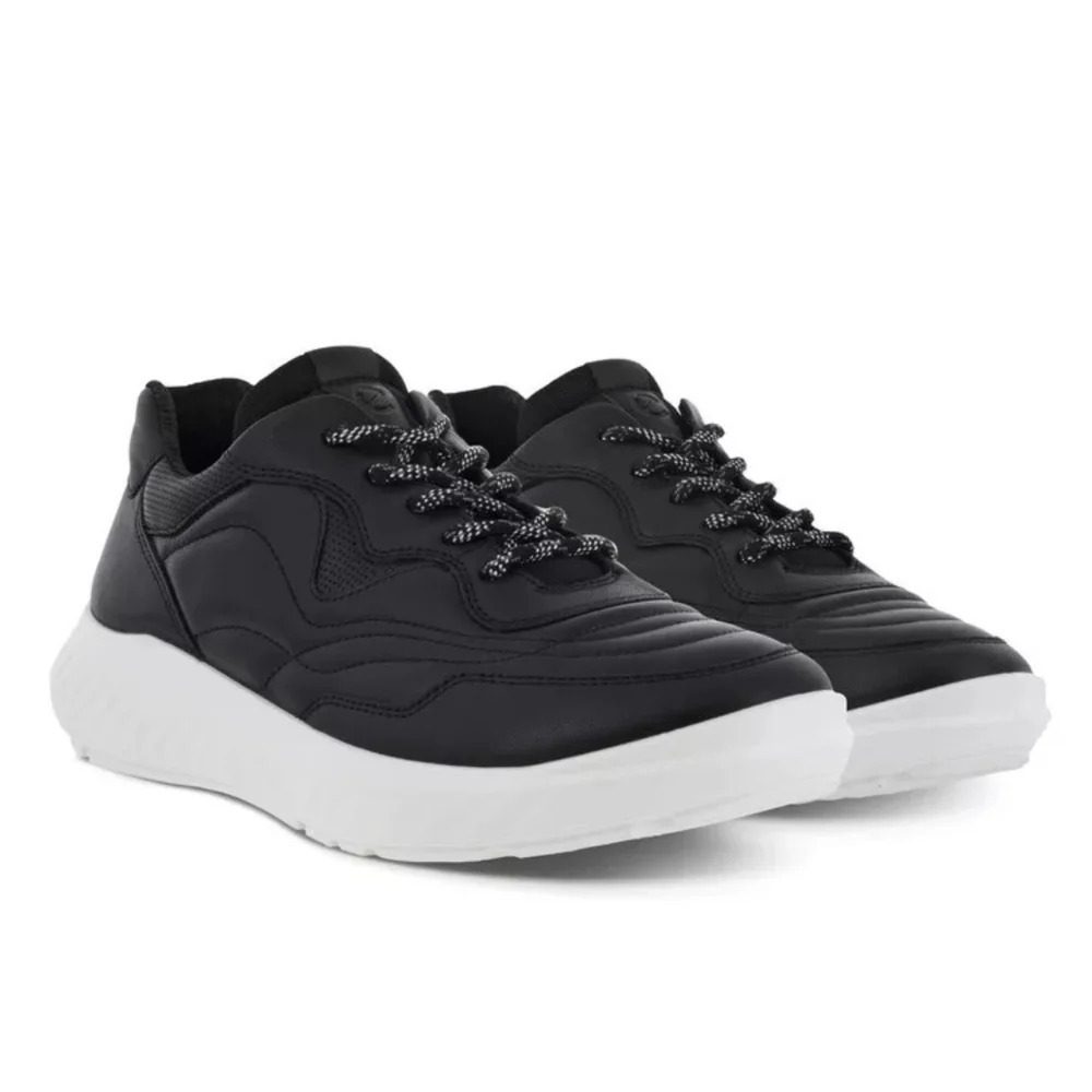 ECCO New ATH-1FTR Trainer Leather Black Low Top Sneakers Womens SZ 9 Gorpcore